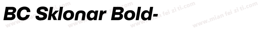 BC Sklonar Bold字体转换